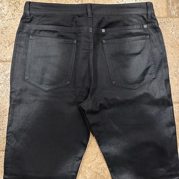 Givenchy x Matthew Williams Wax Coated Shiny Black Denim - Picture 10 of 13